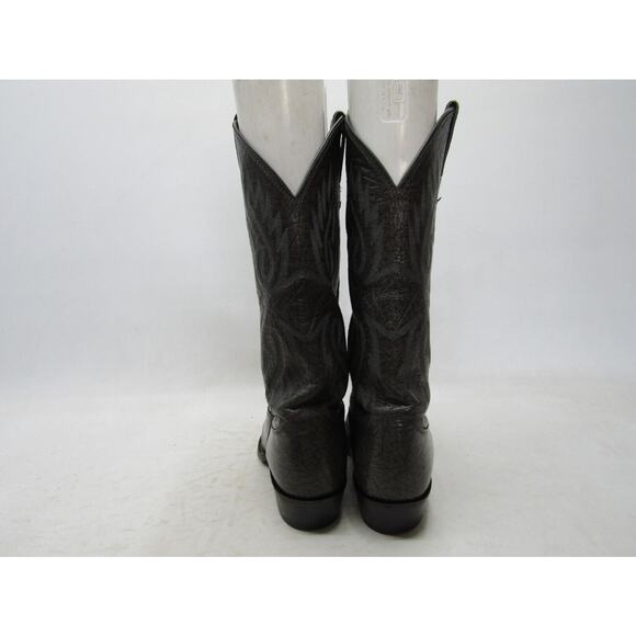 Justin Mens Size 9 D Gray Leather Cowboy Western Boots main image 9